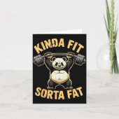 Kinda Fit Sorta Fat - Lustiger Gym Panda Gewichthe Karte (Vorderseite)