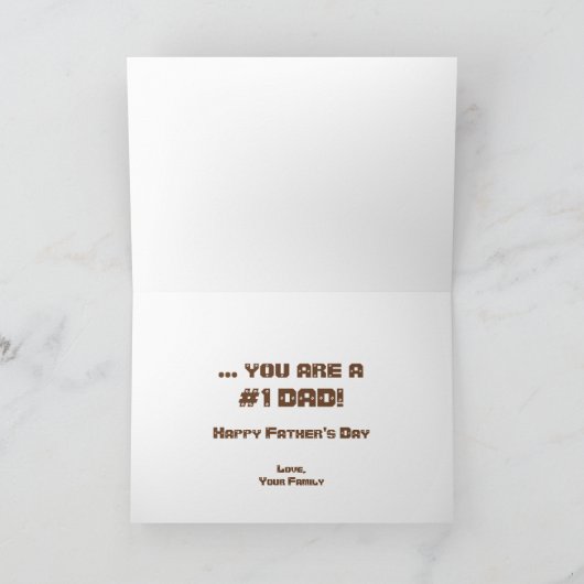 Kinda Funny Vathers Day Card — #1 Vater Checklist Karte (Innenseite)