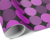 Kinda Moderne, Kinda Retro-Schatten Lila Kreise Geschenkpapier (Rolleneckpunkt)