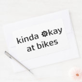 Kinda Okay bei Bikes Rechteckiger Aufkleber (Umschlag)