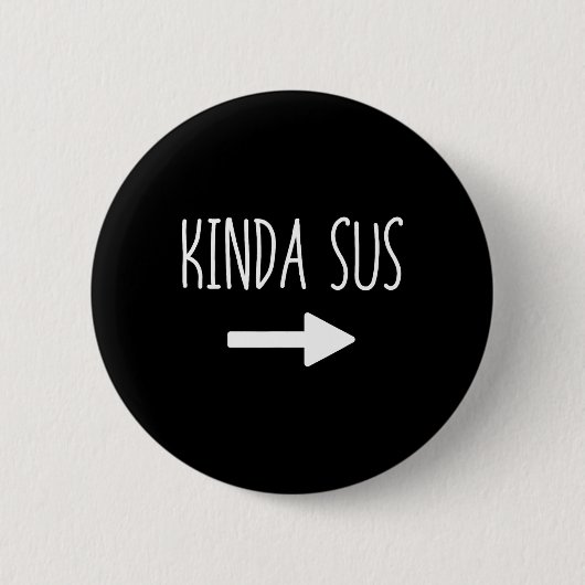 Kinda Sus Arrow Gaming Meme Matching Halloween Cos Button (Vorderseite)