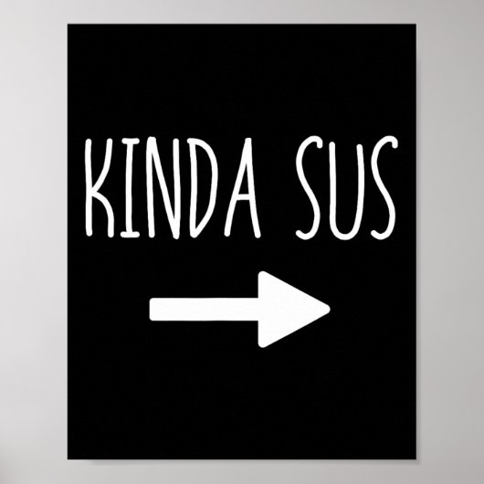 Kinda Sus Arrow Gaming Meme Matching Halloween Cos Poster (Vorne)