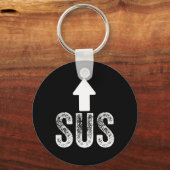 Kinda Sus Game Idk Bro Bruh Meme Funny Video Gamer Schlüsselanhänger (Vorderseite)