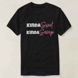 Kinda Sweet Kinda Savage Funny Mama Vater Geschenk T-Shirt