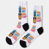 Kinda Sweet Kinda Stabby Ananas Socken (Linkes Detail)