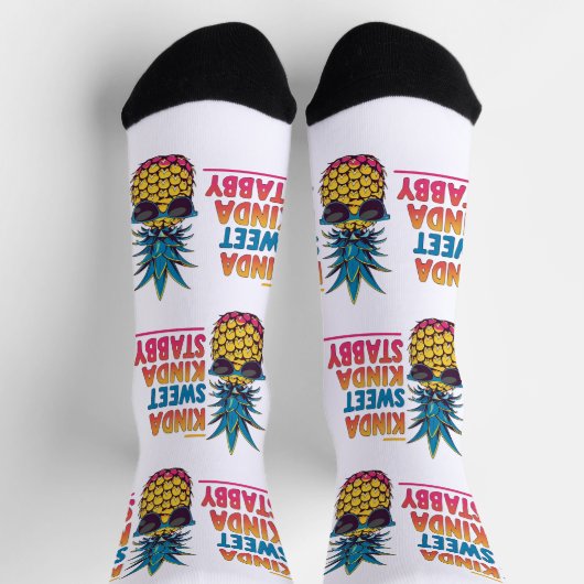 Kinda Sweet Kinda Stabby Ananas Socken (Oben)