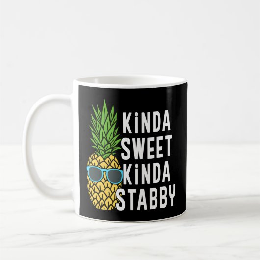 Kinda Sweet Kinda Stabby Novelty Punny Kaffeetasse (Links)