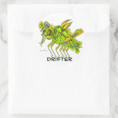 KINDA' WIE EIN TREIBER RUNDER AUFKLEBER (Tasche)