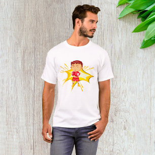 Kindboxer in roten Handschuhen und Shorts T-Shirt