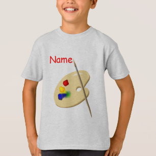 Kinddrens Artist Palette Kinder Grau T - Shirt
