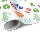 Kinder10. Geburtstag personifizieren Alter Geschenkpapier (Rolleneckpunkt)