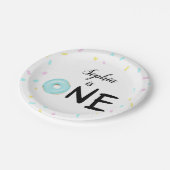 Kinder1. Geburtstags-Krapfen-Party Pappteller (Schrägansicht)