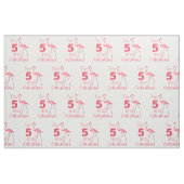 Kinder5. Geburtstags-niedlicher rosa Flamingo Stoff (Fat Quarter (45,7 x 55,9 cm))