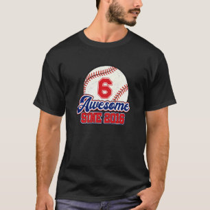 Kinder 06. Geburtstag Baseball Spieler 06 Jahre al T-Shirt