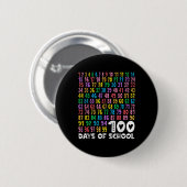 Kinder 100. Schullehrer Kinder 100 Tage Mutter Button (Vorne & Hinten)