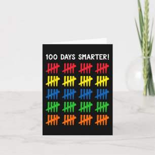 Kinder 100 Schultage 100 Tally Marks Karte