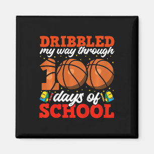 Kinder 100. Tag der Schule Boys Basketball 100 Tag Magnet