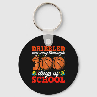 Kinder 100. Tag der Schule Boys Basketball 100 Tag Schlüsselanhänger