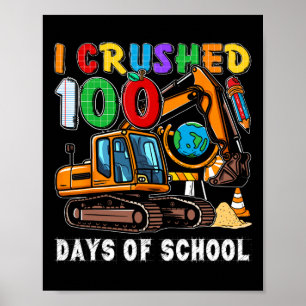 Kinder 100 Tage Schulbau Fahrzeug Toddl Poster