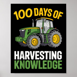 Kinder 100 Tage Schulboy Traktor Landwirtschaft 10 Poster