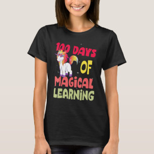 Kinder 100 Tage Schule Einhorn Shirt für Mädchen M