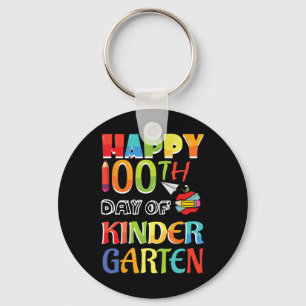 Kinder 100 Tage Schule glücklich 100. Tag Kinderg Schlüsselanhänger
