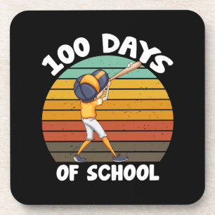 Kinder 100 Tage Schule Jungen 100. Tag Baseball Getränkeuntersetzer