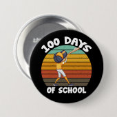 Kinder 100 Tage Schuljunge 100 Tage Baseball Button (Vorne & Hinten)