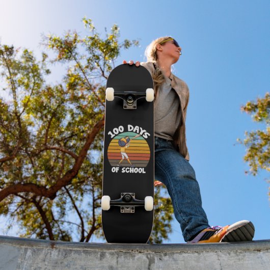 Kinder 100 Tage Schuljunge 100 Tage Baseball Skateboard (Außenbereich 1)