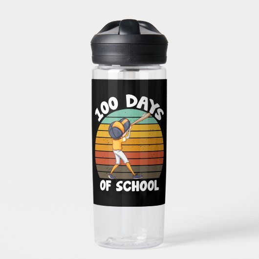 Kinder 100 Tage Schuljunge 100 Tage Baseball Trinkflasche (Vorderseite)
