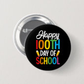 Kinder 100 Tage Schullehrer Kinder Mädchen Jungen  Button (Vorne & Hinten)