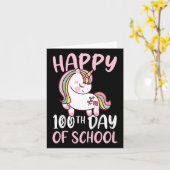 Kinder 100 Tage Schulmädchen glücklich 100. Karte (Gelbe Blume)