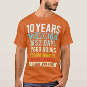 Kinder 10. Geburtstag 10 Jahre alt Vintager Retro  T-Shirt