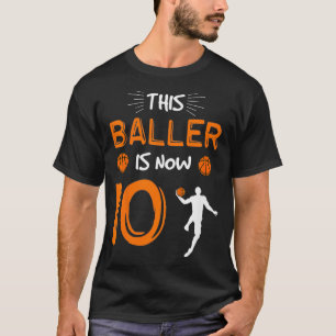 Kinder 10. Geburtstag Basketball Geschenk dieses B T-Shirt