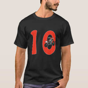 Kinder 10. Geburtstag Dirt Bike Geschenk - 10 Jahr T-Shirt