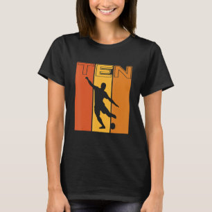 Kinder 10. Geburtstag Fußball 10 Jahre alter Fußba T-Shirt