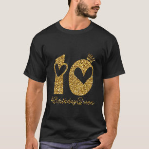 Kinder 10. Geburtstag Gegenwart Teen Sweet 10 Gold T-Shirt
