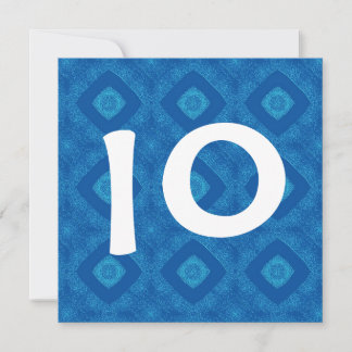 Kinder 10. Geburtstag Große Zahl Design Ihre eigen Einladung