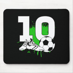 Kinder 10. Geburtstag Jungen 10 Jahre Fußball T-Sh Mousepad