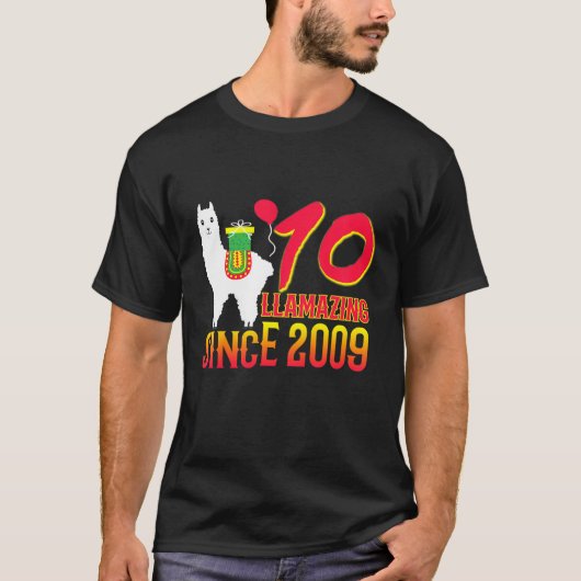 Kinder 10. Geburtstag Llama Shirt Llamazing Seit 2 (Vorderseite)