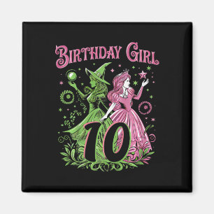 Kinder 10. Geburtstag Rosa und Grün 10 Jahre alt Magnet