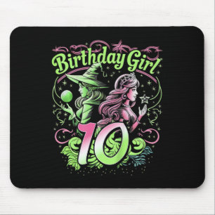 Kinder 10. Geburtstag Rosa und Grün 10 Jahre alt Mousepad