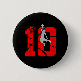 Kinder 10 Jahre alt 10. Bysketbyll Geburtstagspart Button