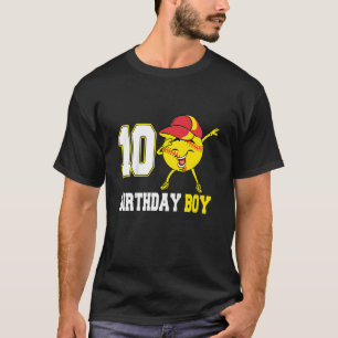 Kinder 10 Jahre alter Dabbing Softball 10. Geburts T-Shirt