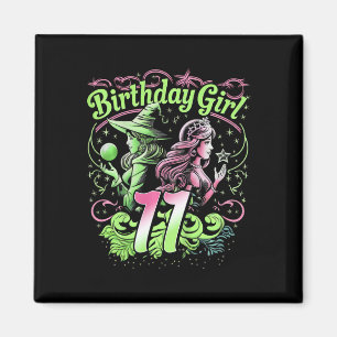 Kinder 11. Geburtstag Rosa und Grün 11 Jahre alt Magnet