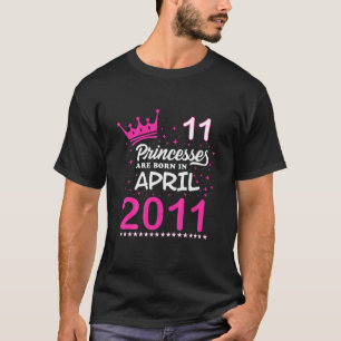 Kinder 11. Geburtstag T-Shirt Rosa Prinzessinnen s