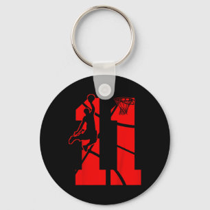 Kinder 11 Jahre alt 11. Bysketbyll Geburtstagspart Schlüsselanhänger