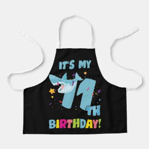 Kinder 11 Jahre alt 11. Hai Party Geburtstag Baby Schürze