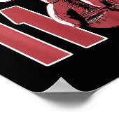 Kinder 11 Jahre alt Boxer Bday Party 11. Geburtsta Poster (Ecke)