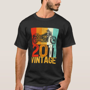 Kinder 11 Jahre alt Retro-Motorrad Vintage 2011 11 T-Shirt